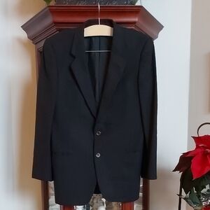 Belvest Elegant Black Textured Silk/Wool Blazer